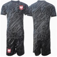 Fotbalové Dres Polsko Brankářské Dětské Venkovní ME 2024 Krátký Rukáv (+ trenýrky)